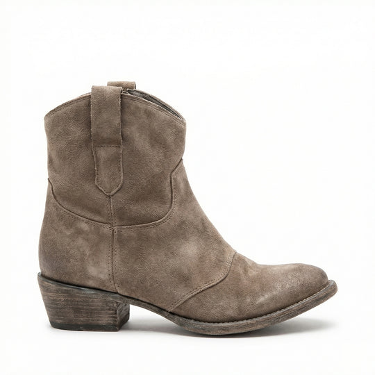 Kurze Cowboy-Stiefel | Western | Wildleder | Knöchel-Stiefel | Damenstiefel EB