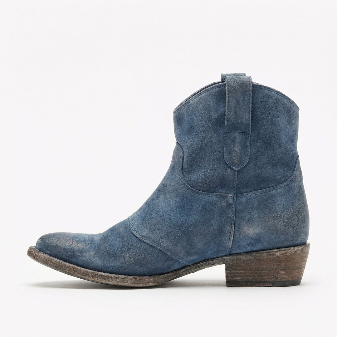 Kurze Cowboy-Stiefel | Western | Wildleder | Knöchel-Stiefel | Damenstiefel EB