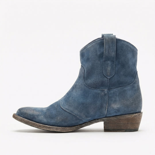 Kurze Cowboy-Stiefel | Western | Wildleder | Knöchel-Stiefel | Damenstiefel EB