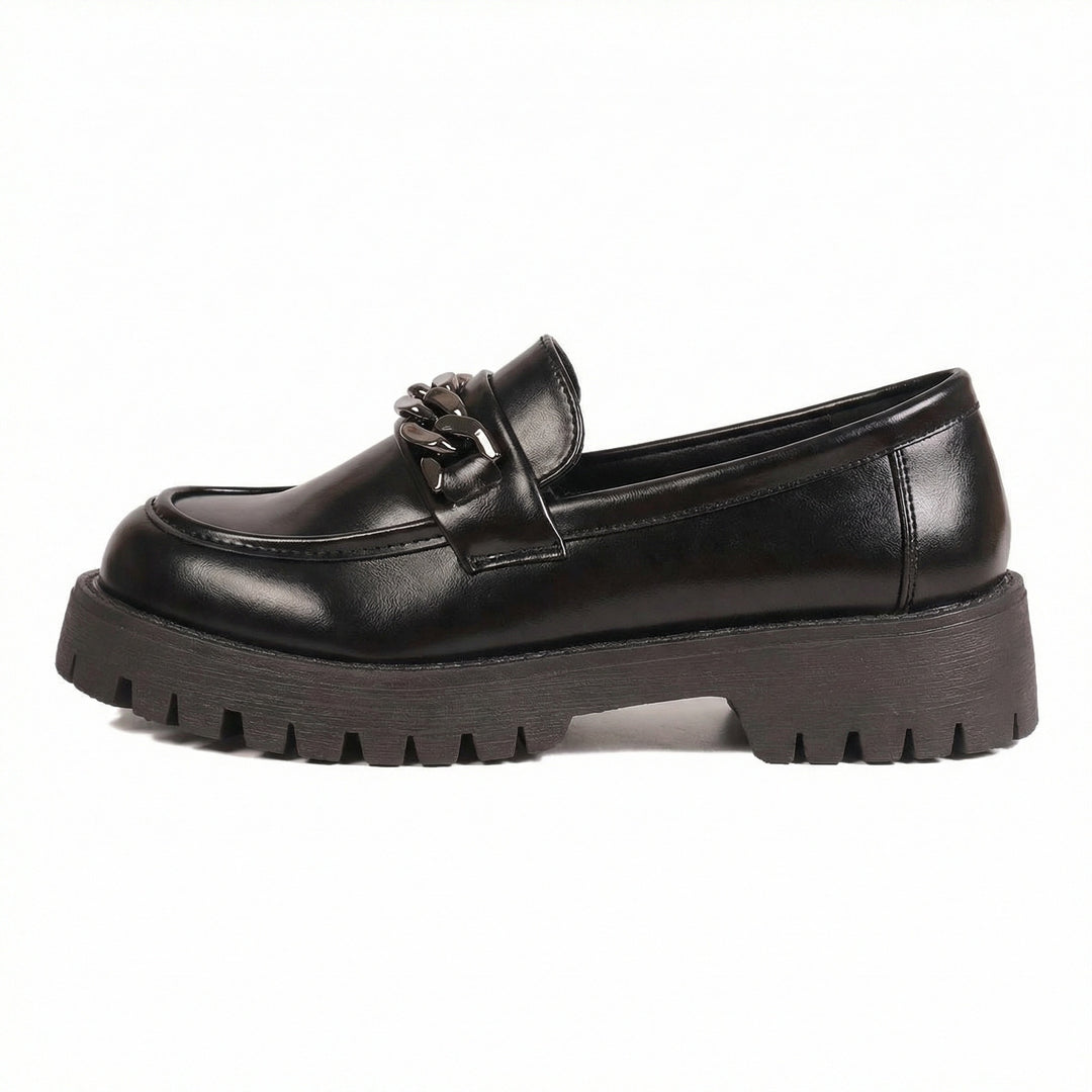 Damen Chunky Loafers mit Ketten-Applikation und robustem Profil EB