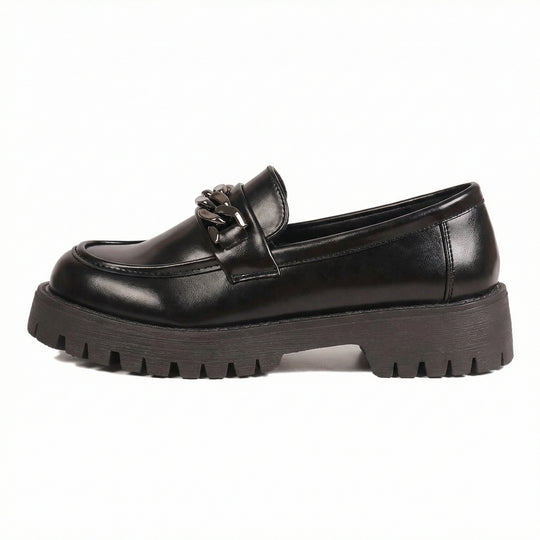 Damen Chunky Loafers mit Ketten-Applikation und robustem Profil EB