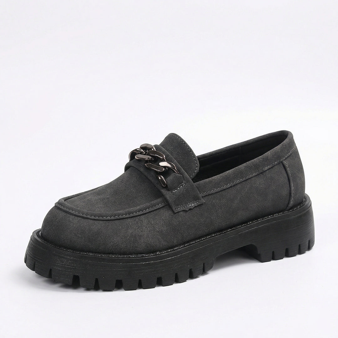 Damen Chunky Loafers mit Ketten-Applikation und robustem Profil EB