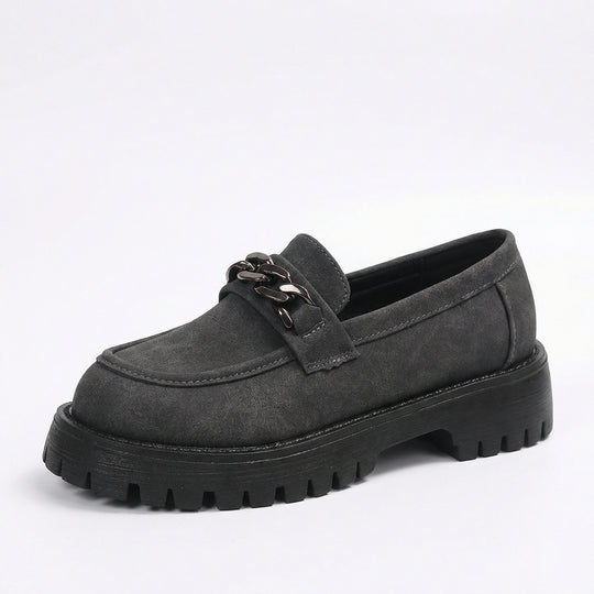 Damen Chunky Loafers mit Ketten-Applikation und robustem Profil EB