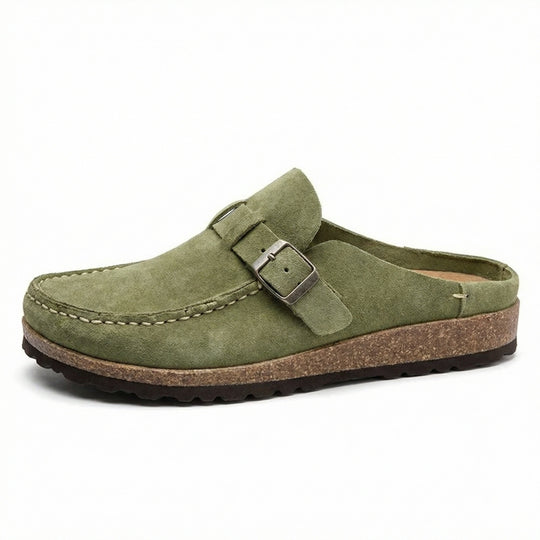 Clogs - Damen Retro Wildleder Slip-On Mule EB