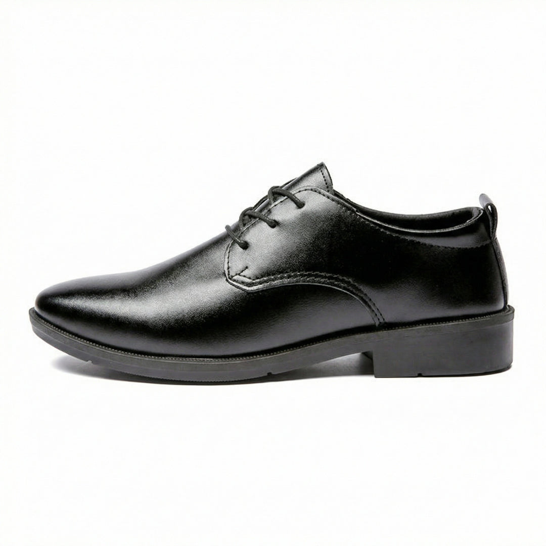 Herren Elegante Leder Schnürschuhe mit rutschfester Sohle EB