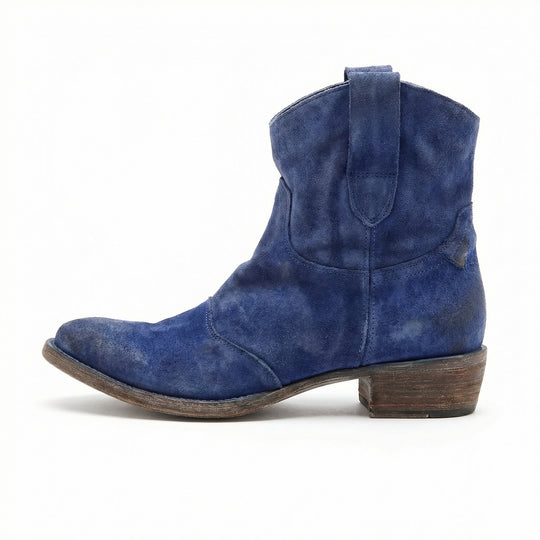 Kurze Cowboy-Stiefel | Western | Wildleder | Knöchel-Stiefel | Damenstiefel EB