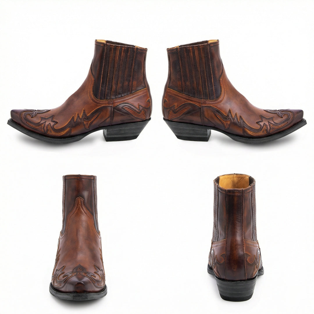 Robuste Leder-Cowboystiefel für Damen EB