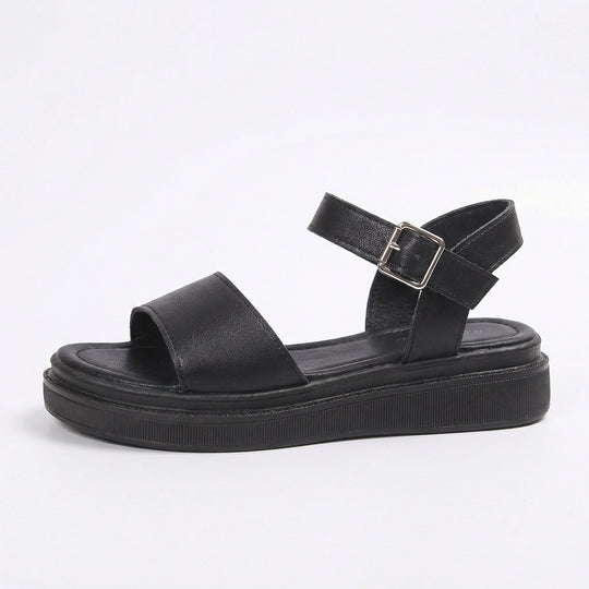 Damen Komfortable Sandalen mit verstellbarem Knöchelriemen EB