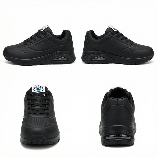 EB | Pu Orthopädische Damen Sneaker mit Schwarzem Augenprint
