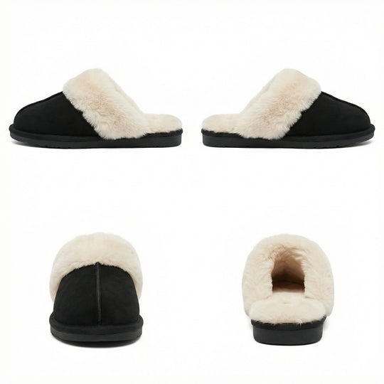 Winterhausschuhe - Warm - Fell - Hausschuhe - Damenschuhe EB