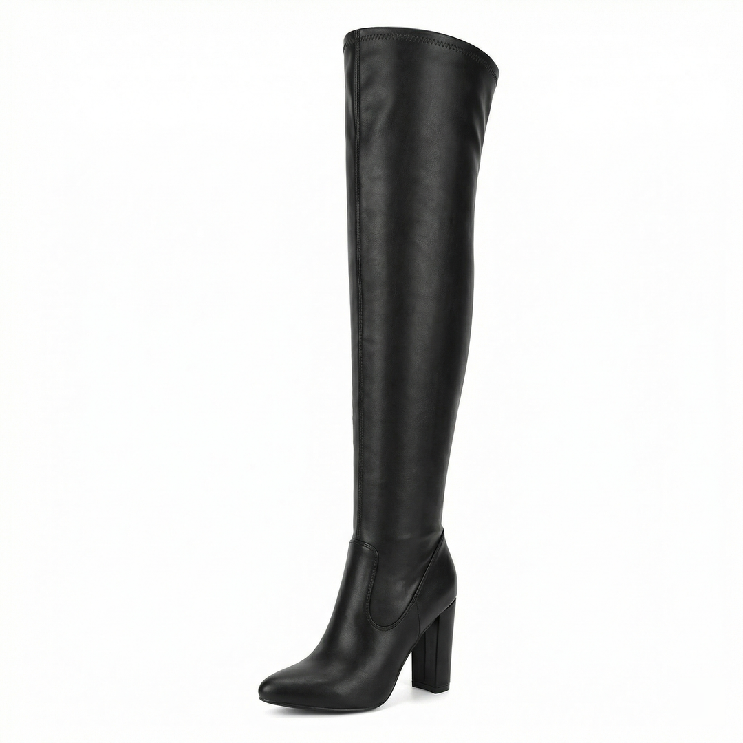 EB | Flache Overknee-Stiefel aus für den Winter