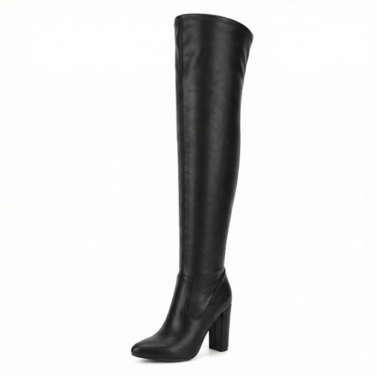 EB | Flache Overknee-Stiefel aus für den Winter