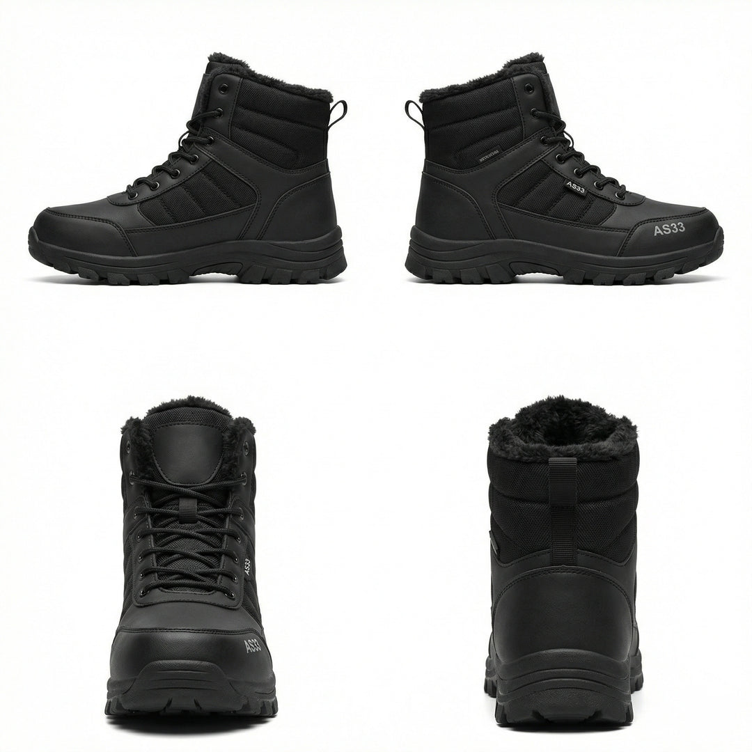 Herren wetterfeste Winterstiefel mit isolierender Fütterung und rutschfester Sohle EB