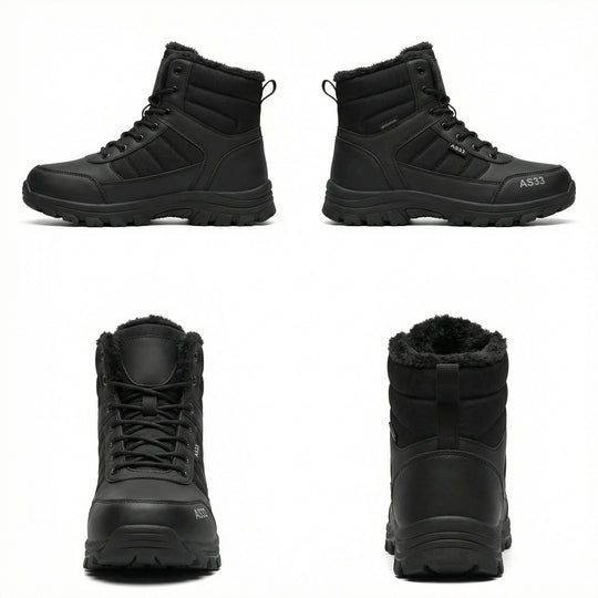 Herren wetterfeste Winterstiefel mit isolierender Fütterung und rutschfester Sohle EB