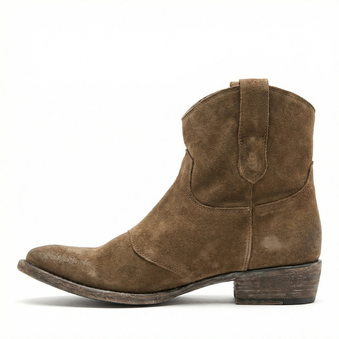 Kurze Cowboy-Stiefel | Western | Wildleder | Knöchel-Stiefel | Damenstiefel EB