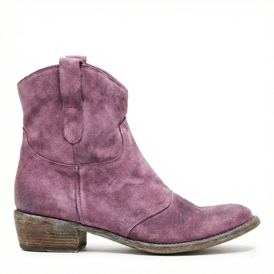 Kurze Cowboy-Stiefel | Western | Wildleder | Knöchel-Stiefel | Damenstiefel EB