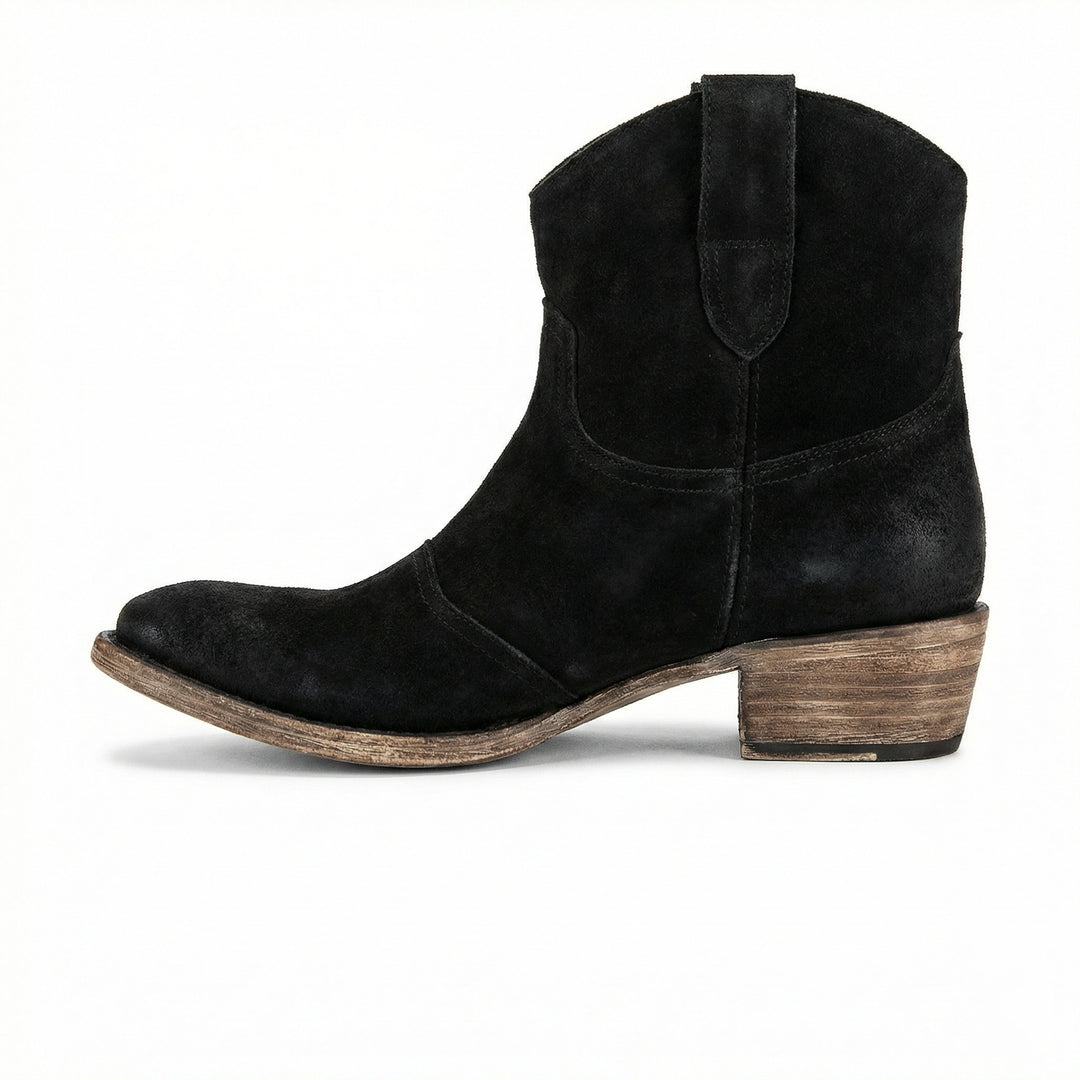 Kurze Cowboy-Stiefel | Western | Wildleder | Knöchel-Stiefel | Damenstiefel EB