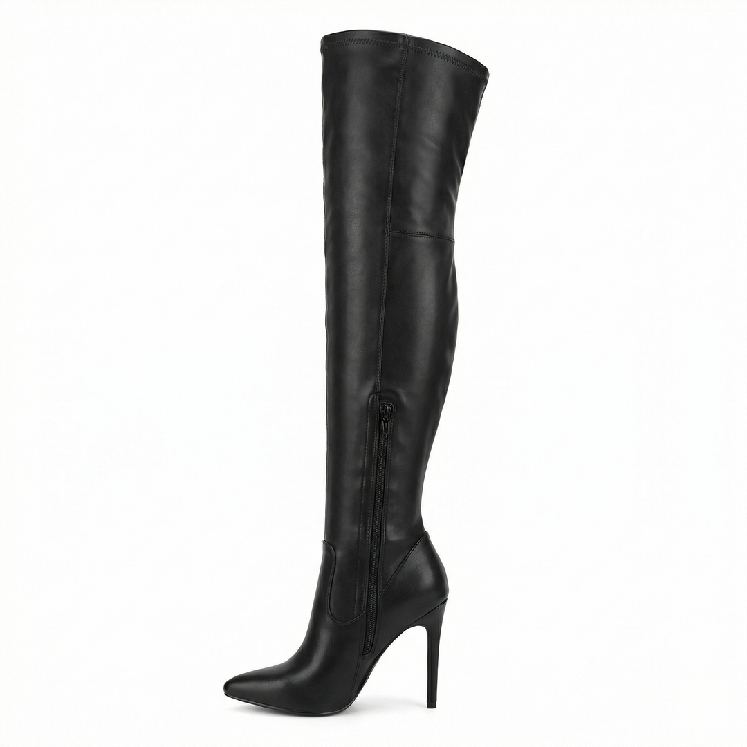 EB | Flache Overknee-Stiefel aus für den Winter