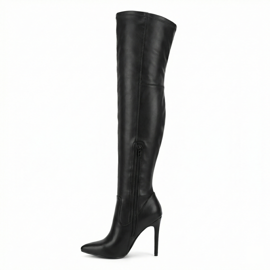 EB | Flache Overknee-Stiefel aus für den Winter