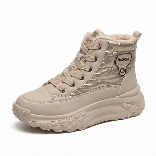 Damen gefütterte Winter-Sneaker mit hohem Kragen und rutschfester Sohle EB