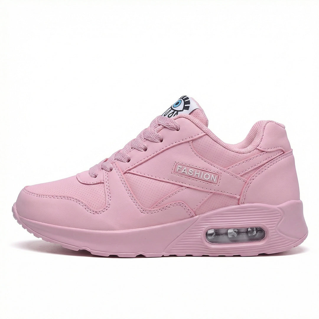 EB | Pu Orthopädische Damen Sneaker mit Schwarzem Augenprint