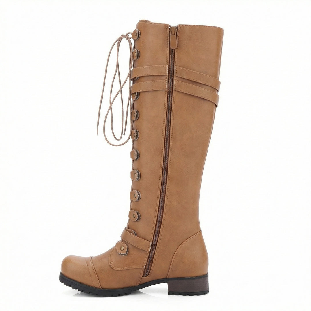 Steampunk-Inspirierte Damen Schnürstiefel EB