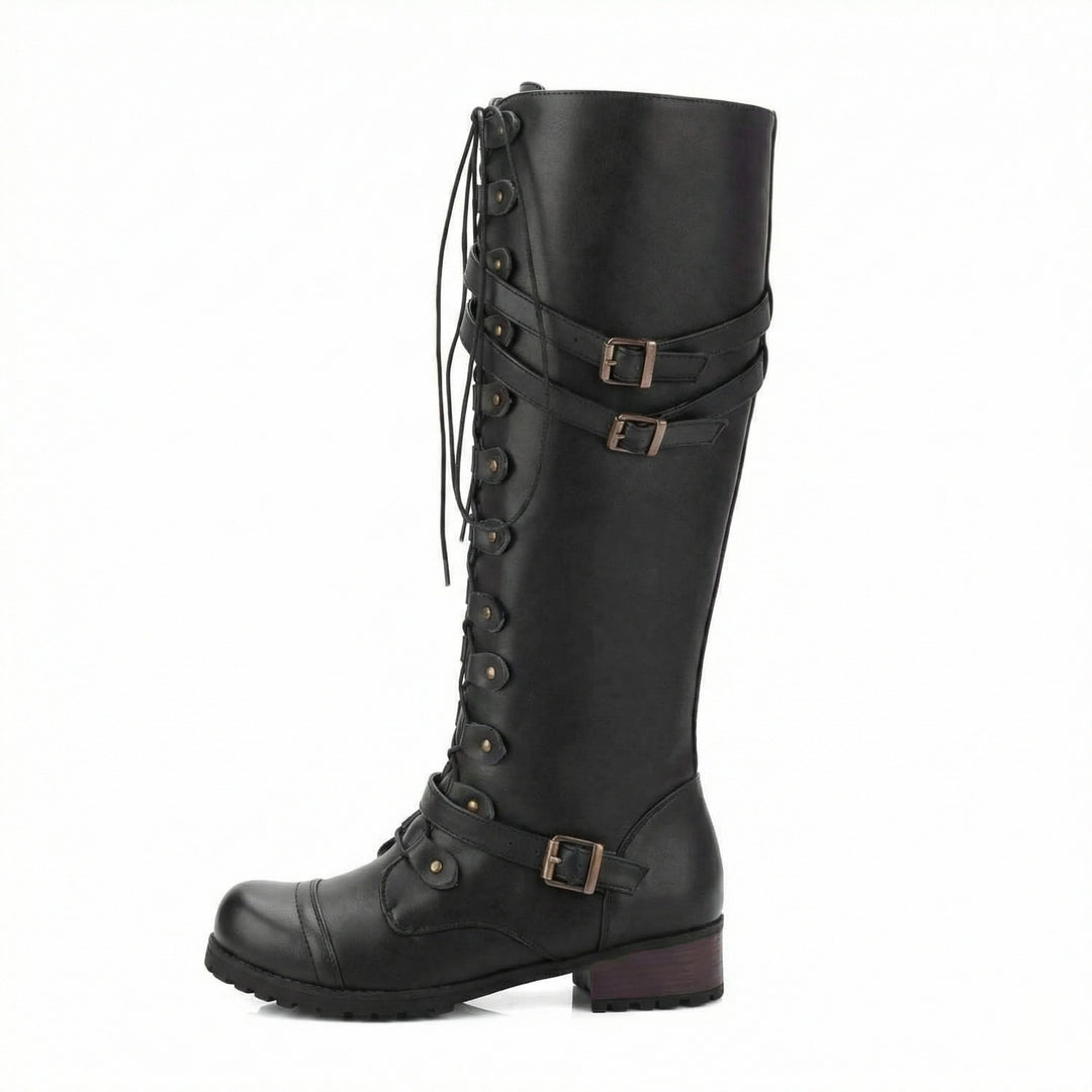 Steampunk-Inspirierte Damen Schnürstiefel EB