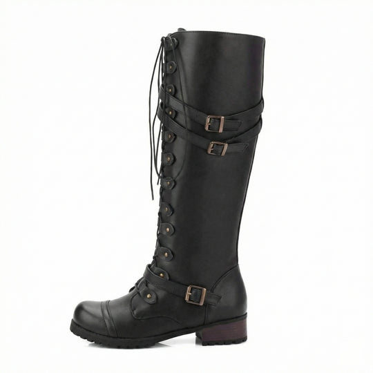 Steampunk-Inspirierte Damen Schnürstiefel EB