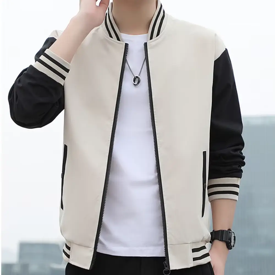 EB | Splicing Stripe Varsity-Jacke
