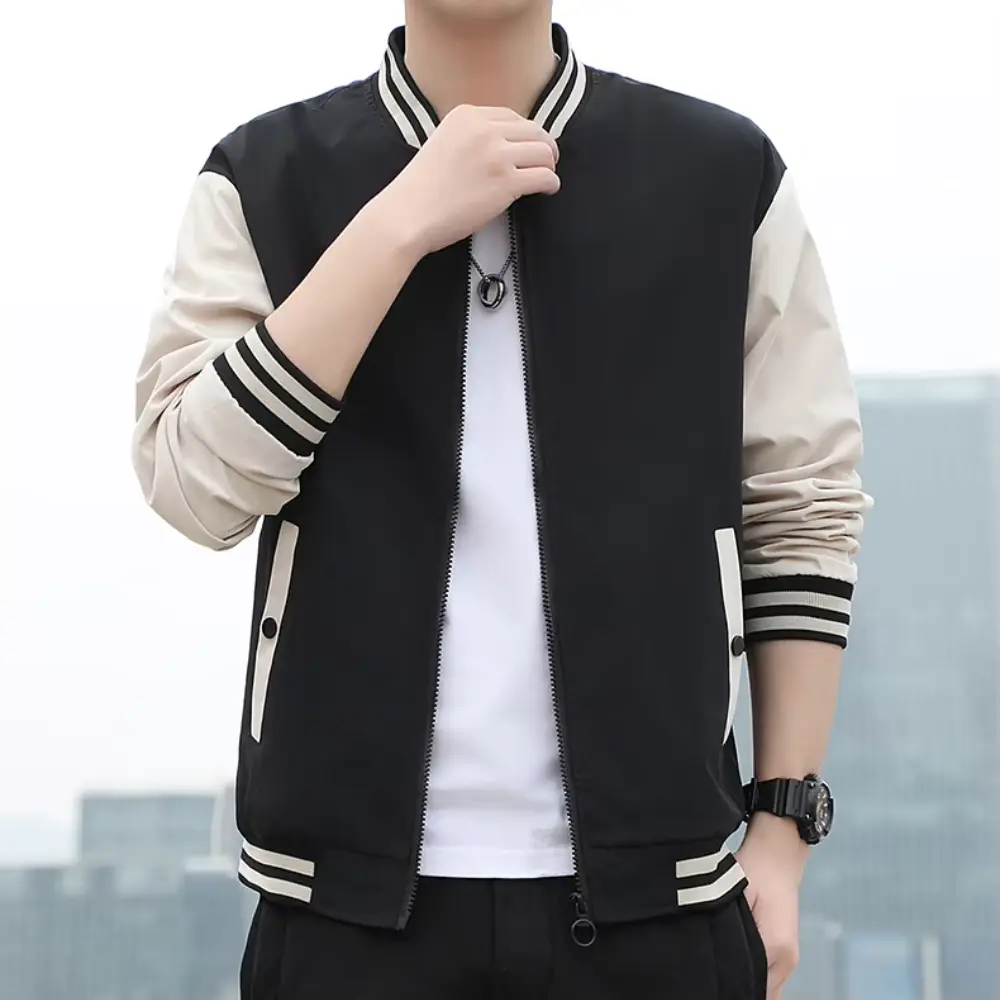 EB | Splicing Stripe Varsity-Jacke