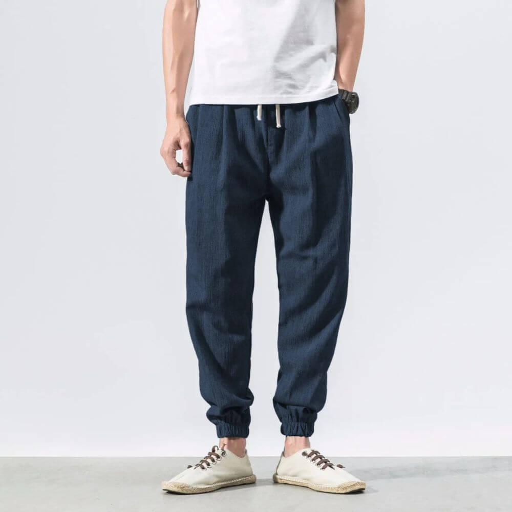 EB | Leichte Herren Komforthose Aus Baumwolle und Leinen Weich, Atmungsaktiv & Stilvoll