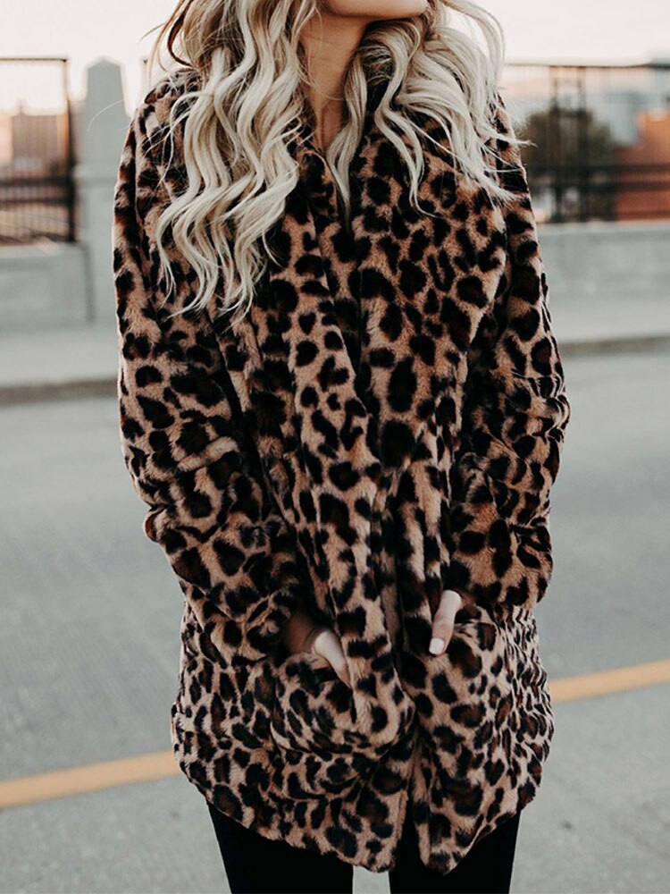 EB | Leopardenmuster Damen Wintermantel