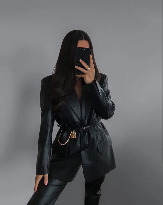 EB | Schicker Lederblazer für Damen