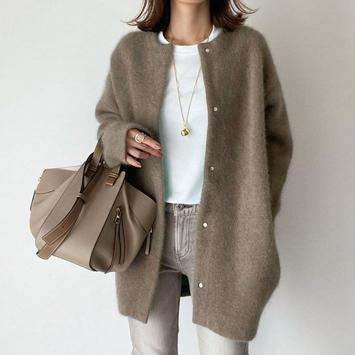 EB | Strickjacke mit langen Ärmeln und Knöpfen