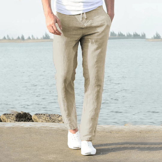 Heidi-Mode | Stilvolle Herren Hose Leinen Sommerhose für Männer Leichter Stoff