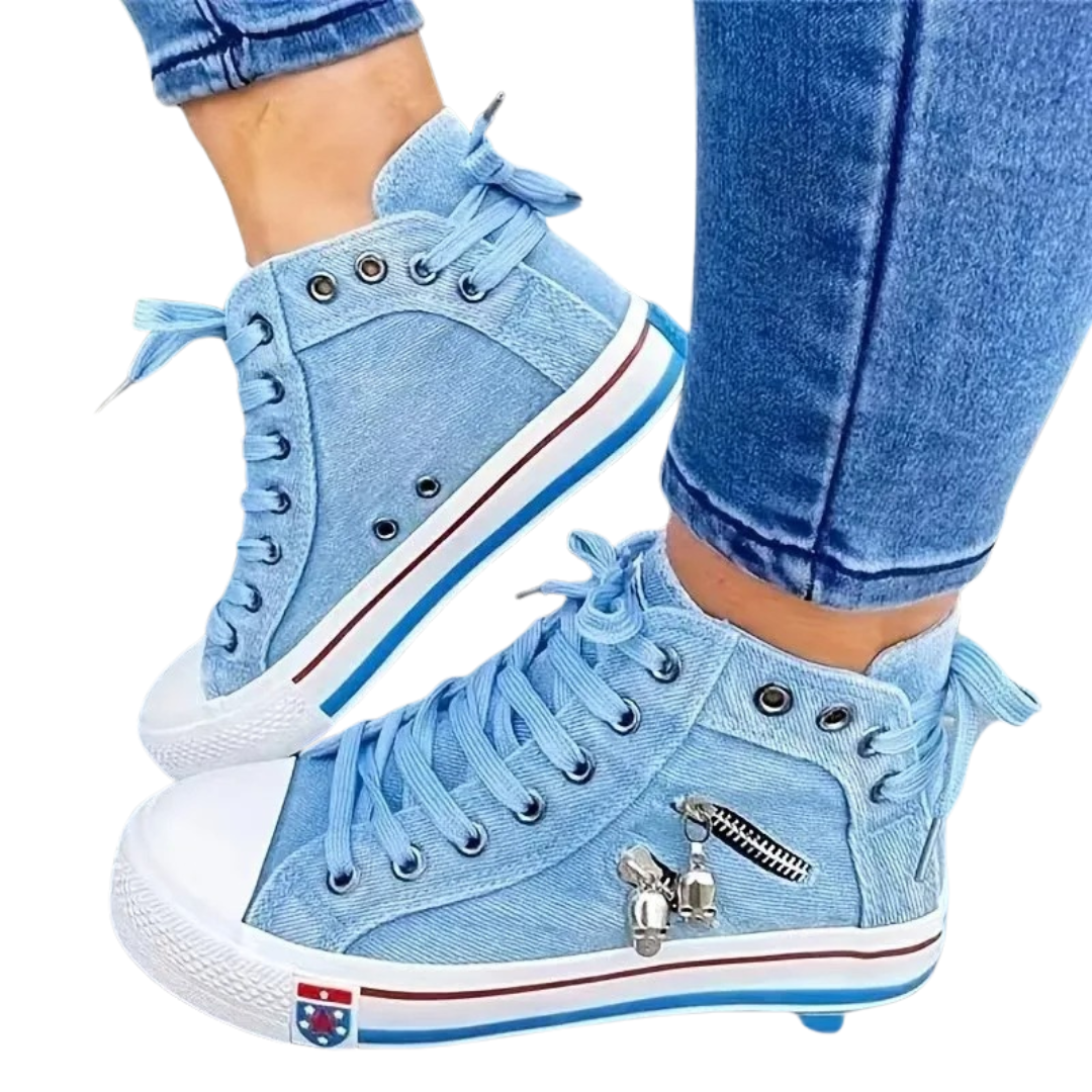 Damen Denim Hi-Top Sneakers EB