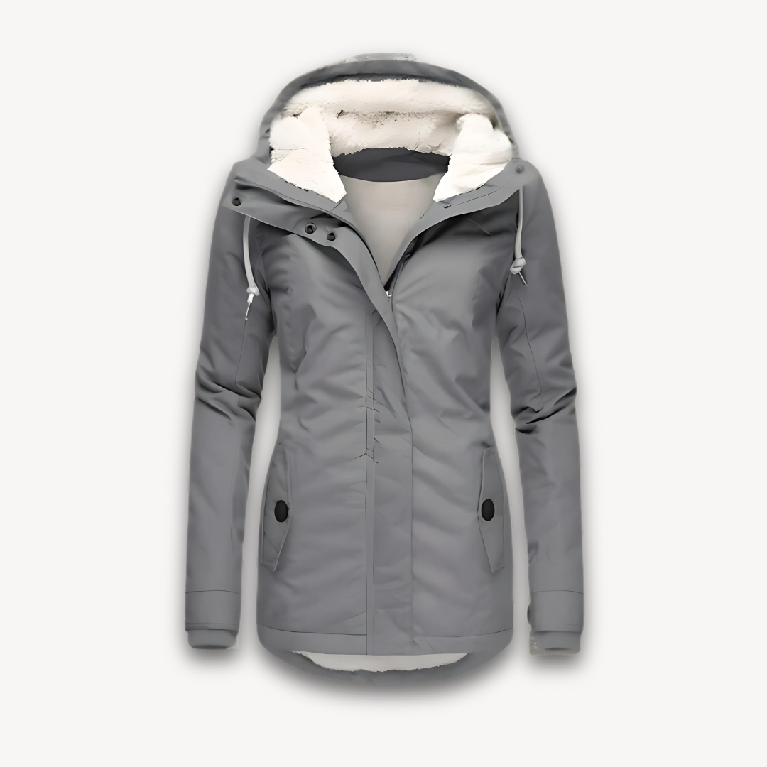 EB | Damen Wasserdichte Winterjacke mit Kunstfellfutter