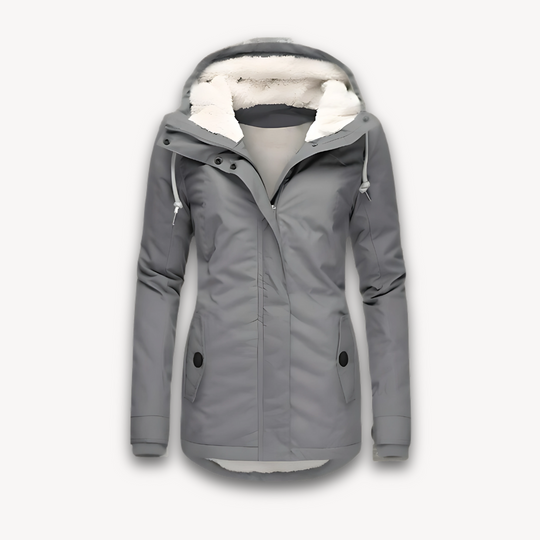 EB | Damen Wasserdichte Winterjacke mit Kunstfellfutter