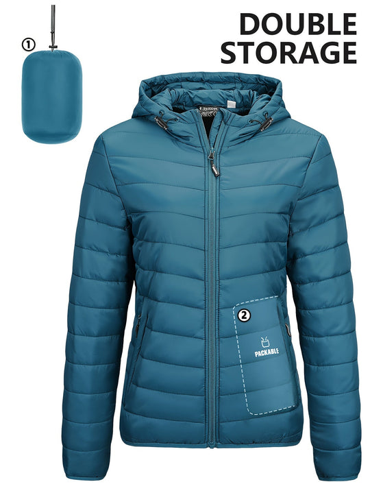 EB | Leichtgewicht Packbarer Damen Windbreaker mit Kapuze
