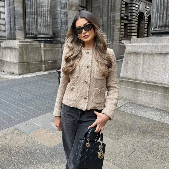 EB | Beige Tweedjacke Damen
