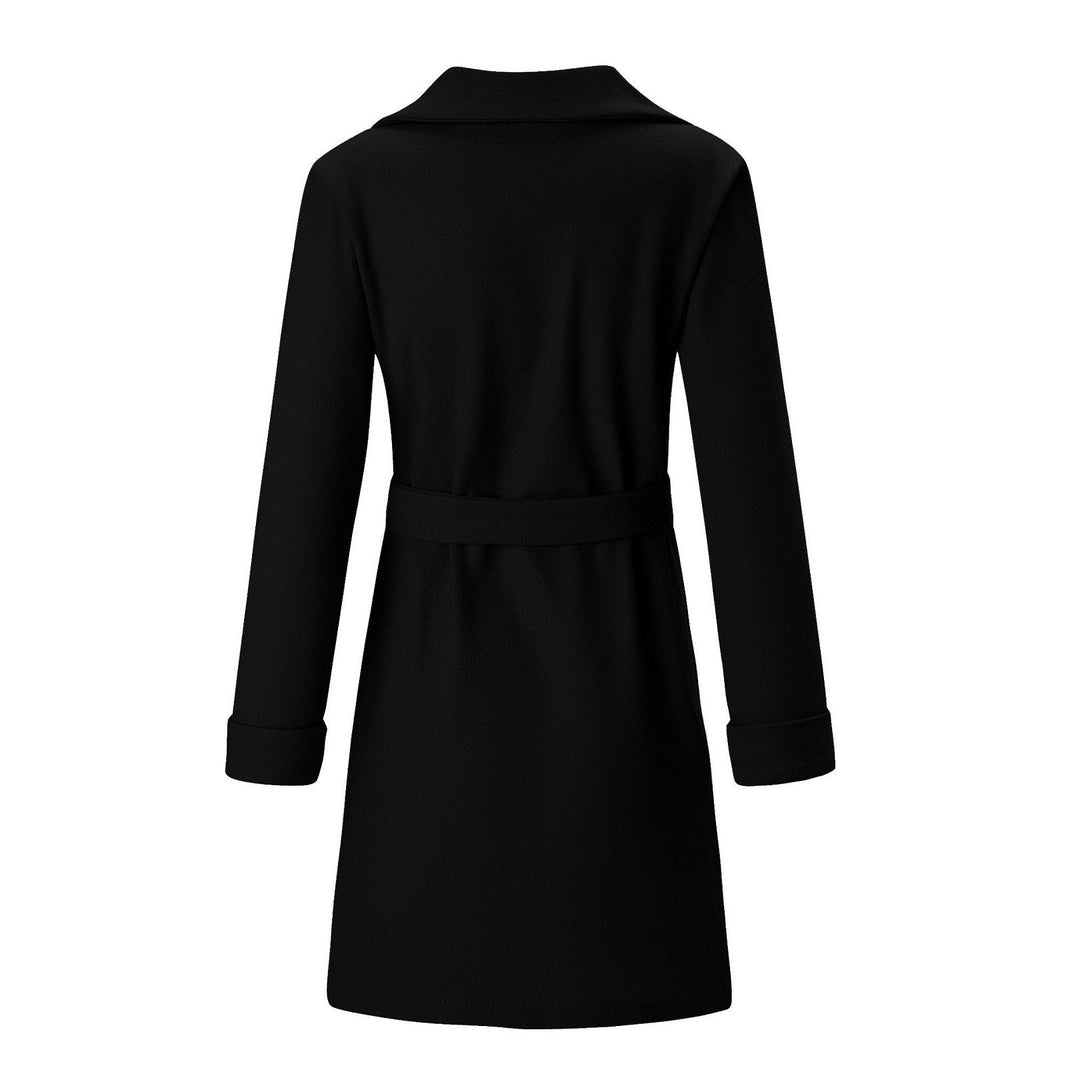 EB | Langer Doppelreiher-Woll-Look-Mantel für Frauen