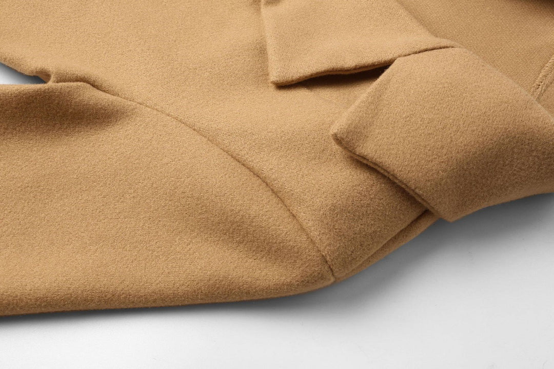 EB | Langer Doppelreiher-Woll-Look-Mantel für Frauen