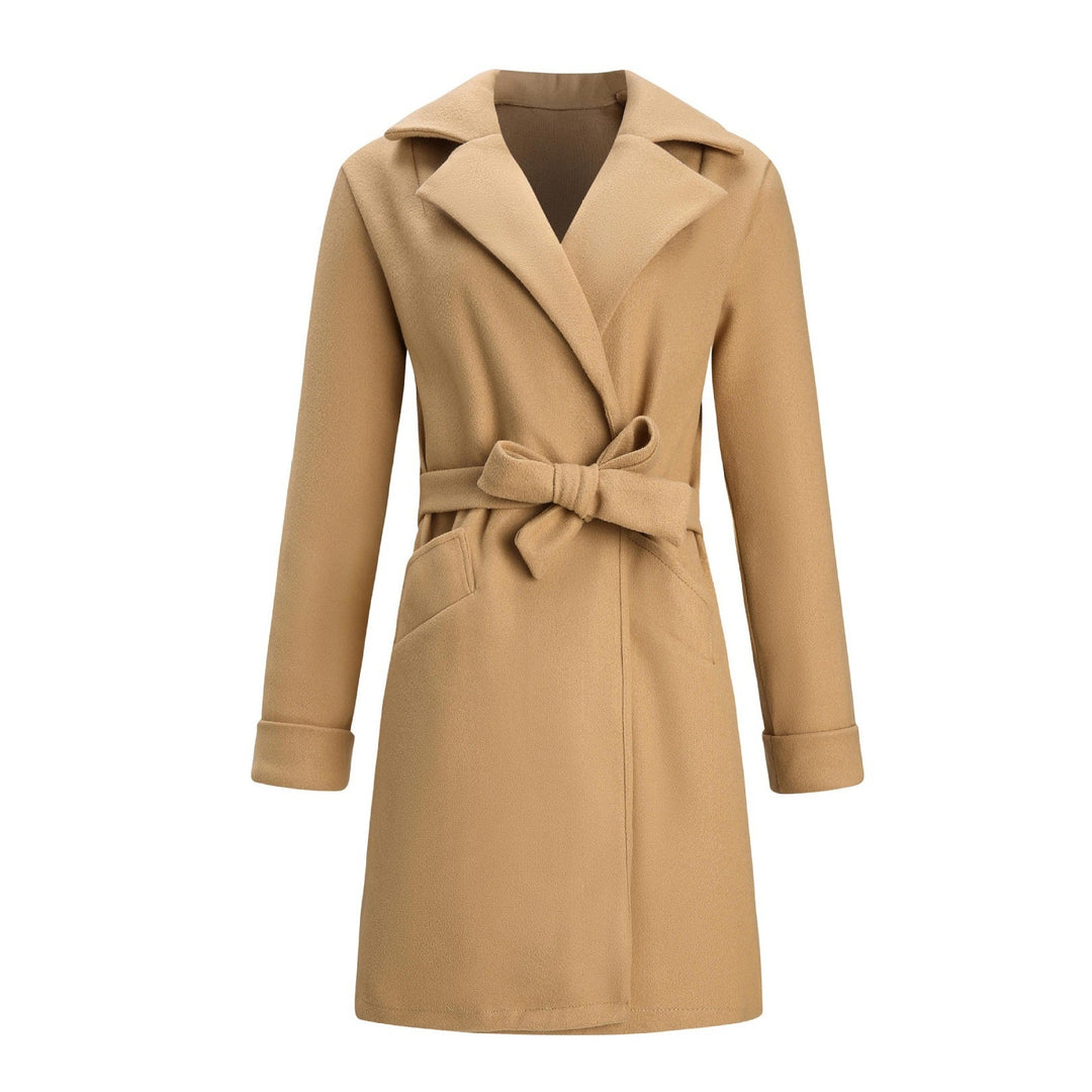 EB | Langer Doppelreiher-Woll-Look-Mantel für Frauen