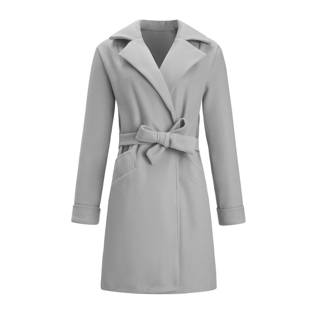 EB | Langer Doppelreiher-Woll-Look-Mantel für Frauen