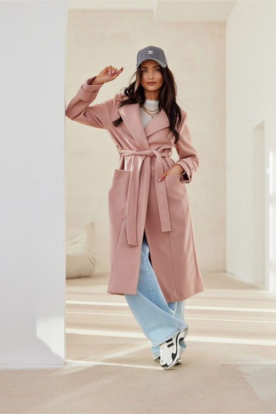 EB | Langarmkleid mit Gürtel für Frauen ideal für den Herbst und Winter