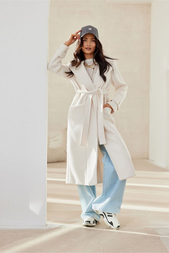 EB | Langarmkleid mit Gürtel für Frauen ideal für den Herbst und Winter
