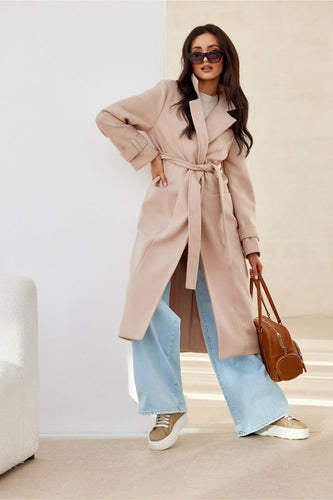 EB | Langarmkleid mit Gürtel für Frauen ideal für den Herbst und Winter