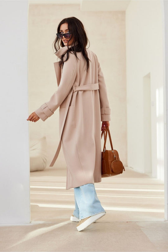 EB | Langarmkleid mit Gürtel für Frauen ideal für den Herbst und Winter