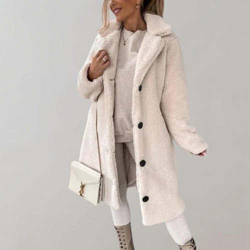 EB | Langer Teddy-Mantel für Damen