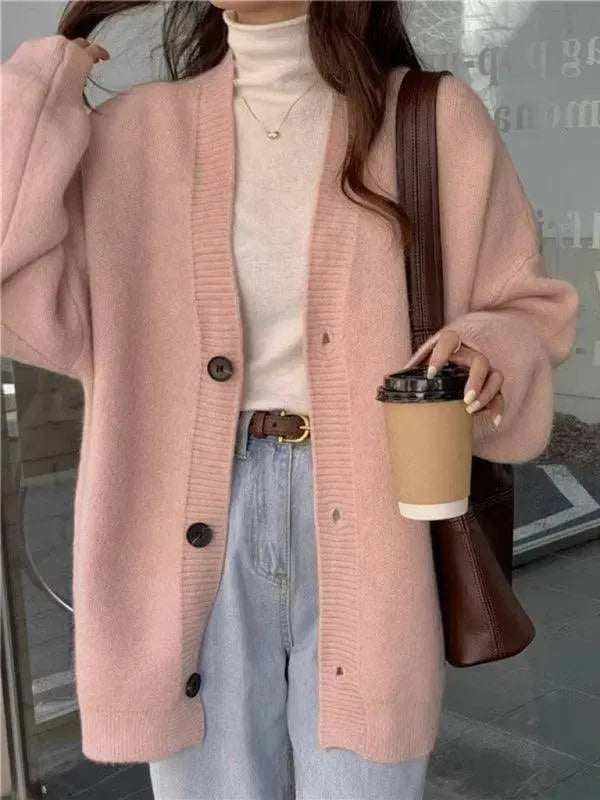 EB | Knopf Vielseitiger Damen Strickjacke Pullover